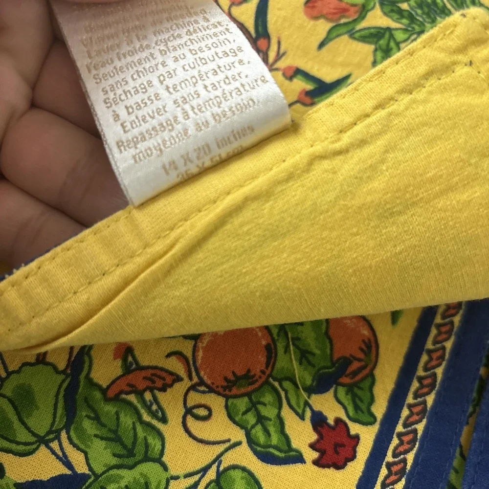 Williams Sonoma Provence French Country Placemats & Cloth Napkins Yellow Floral